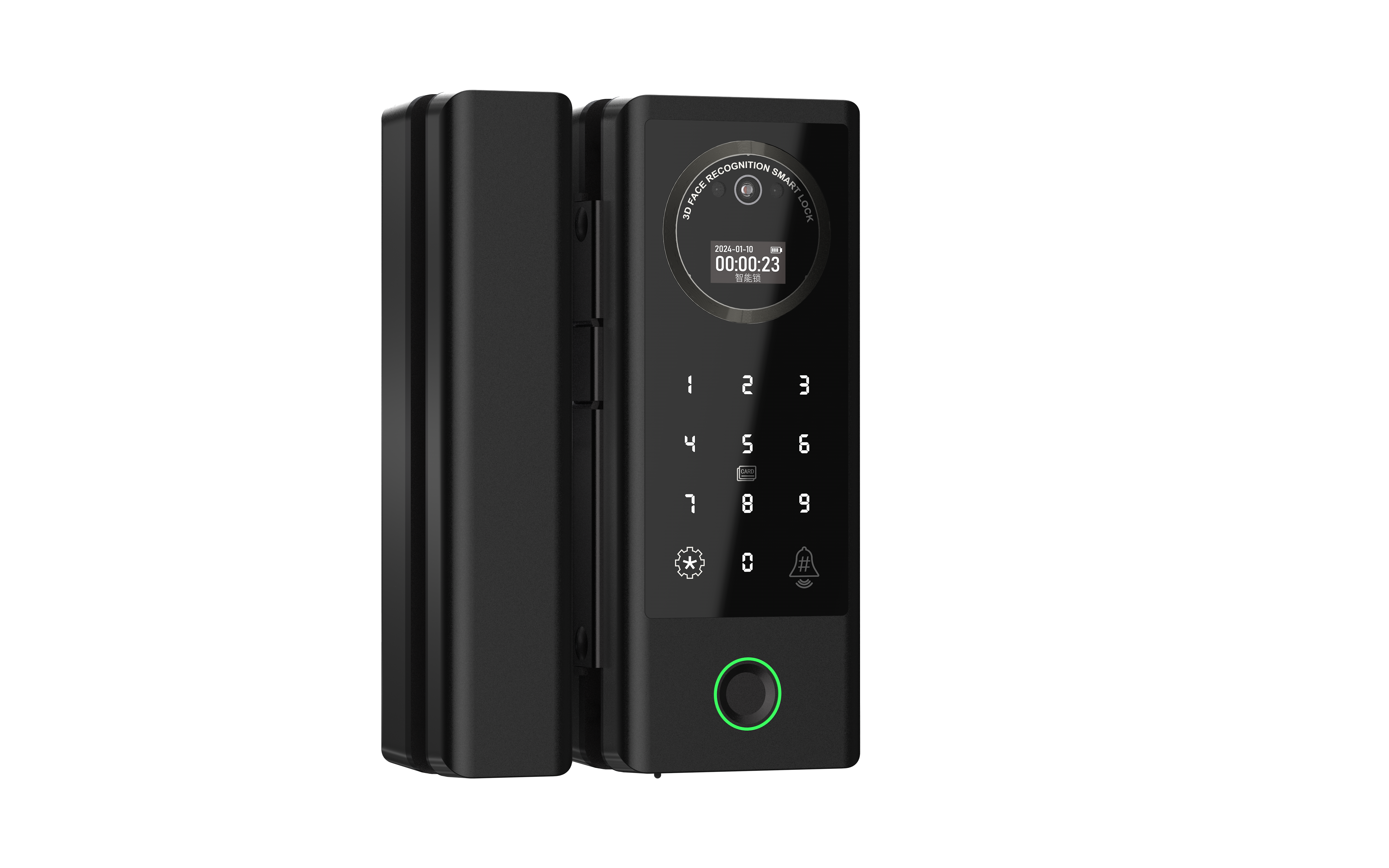 Smart Lock Glass Door with Camera - Face Recognition Fingerprint Password Card APP Wifi Bluetooth  Smart Lock for Glass Doors  TAGL07