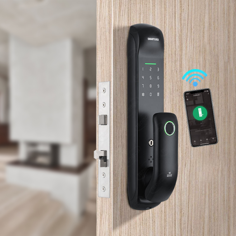 Smart Mortise Door Lock -  Fingerprint, Password, Mechanical Key, Card, APP, Bluetooth/WiFi Smart Lock  TAML19