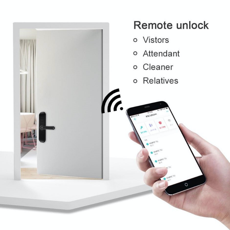 Smart Mortise Door Lock - Fingerprint, Password, Mechanical Key, Card, APP, Bluetooth/WiFi  TAML20