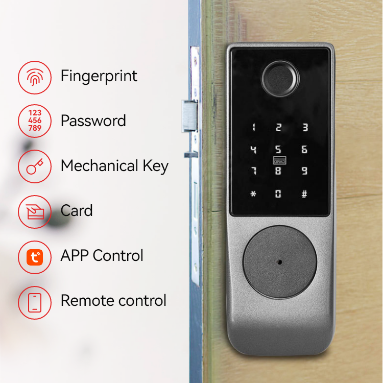 Waterproof Smart Rim Lock  - Fingerprint Passcode Physical Key NFC APP Remote control  TARL29