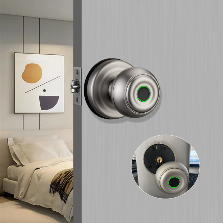 Smart Door Knob  - Fingerprint APP Mechanical Key  - SLK1