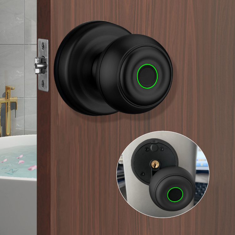 Smart Door Knob  - Fingerprint APP Mechanical Key  - SLK1