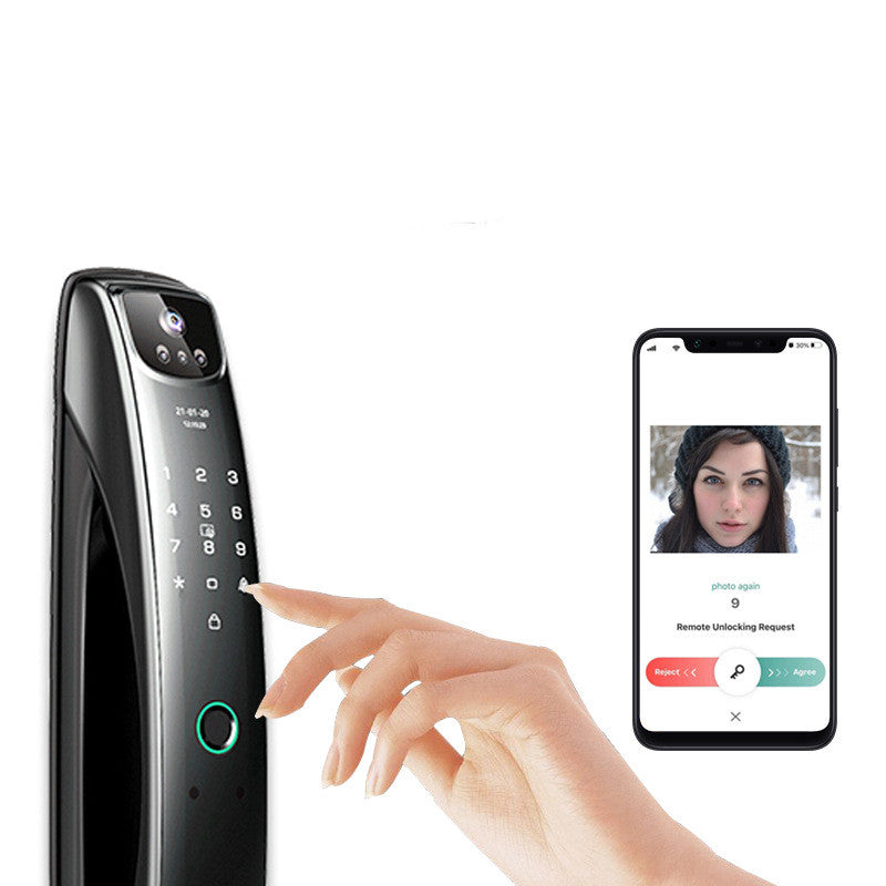 Smart Door Lock with Camera - Fully Automatic Smart Doorlock, 3D Face Recognition, Fingerprint, Passcode, TUYA APP TADL08