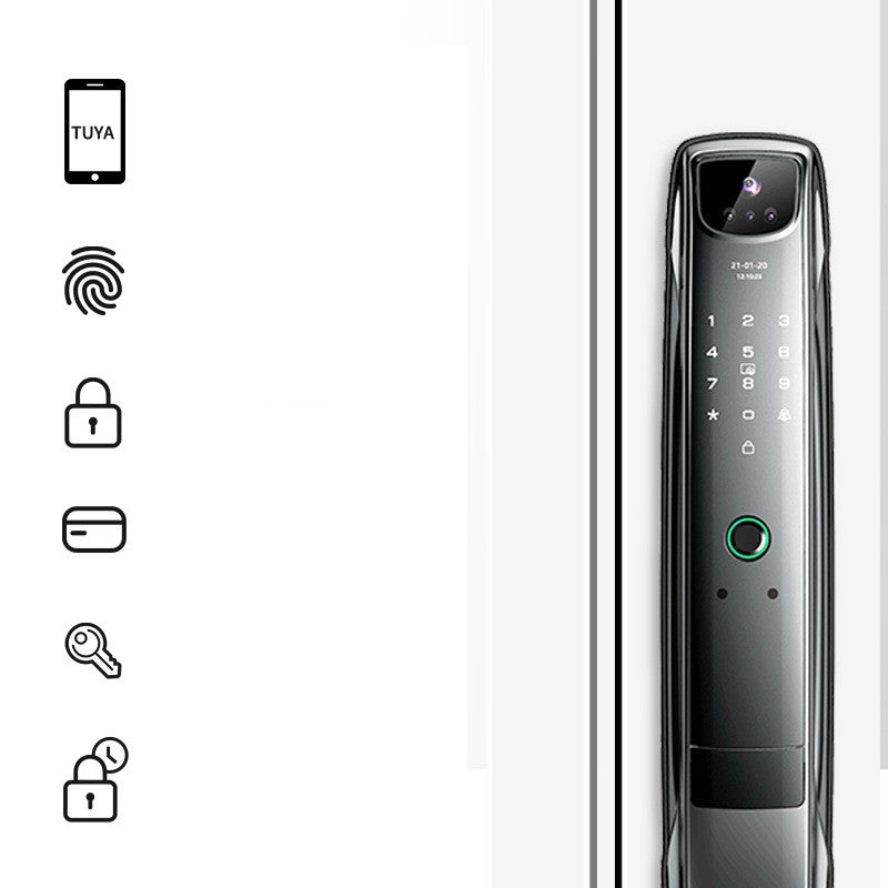 Smart Door Lock with Camera - Fully Automatic Smart Doorlock, 3D Face Recognition, Fingerprint, Passcode, TUYA APP TADL08